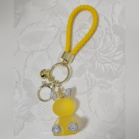 Accessories - New Cute Yellow Crystal Adorned Bunny Keychain/Bag Accessories
